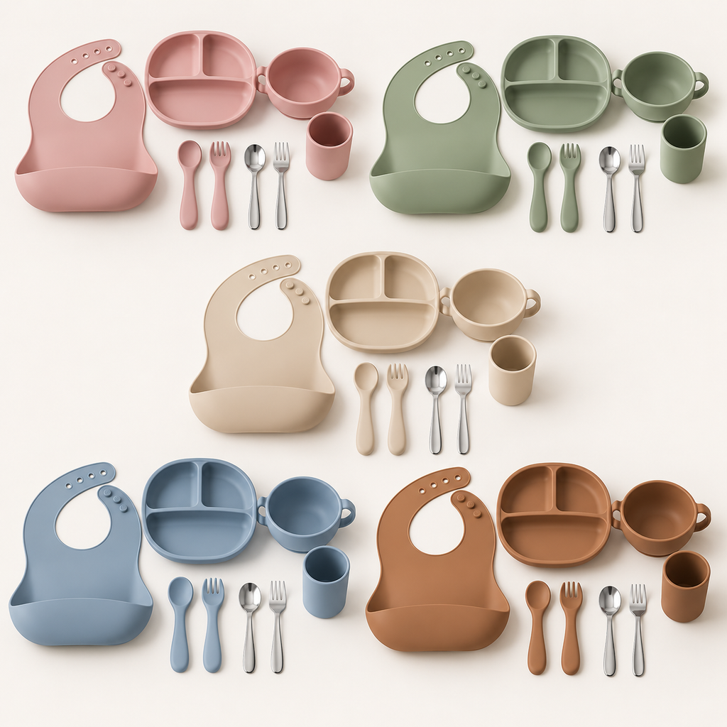 Set de alimentación de silicona para bebé
